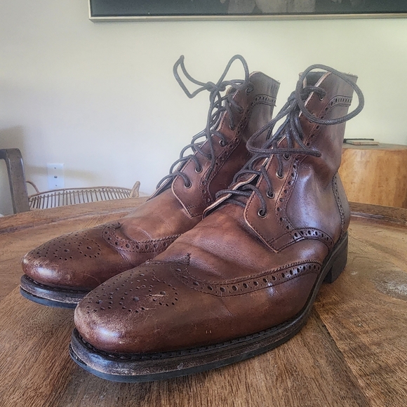 Thursday Boot Co Leather Wingtip Boots Mens Size 9 - Picture 6 of 13